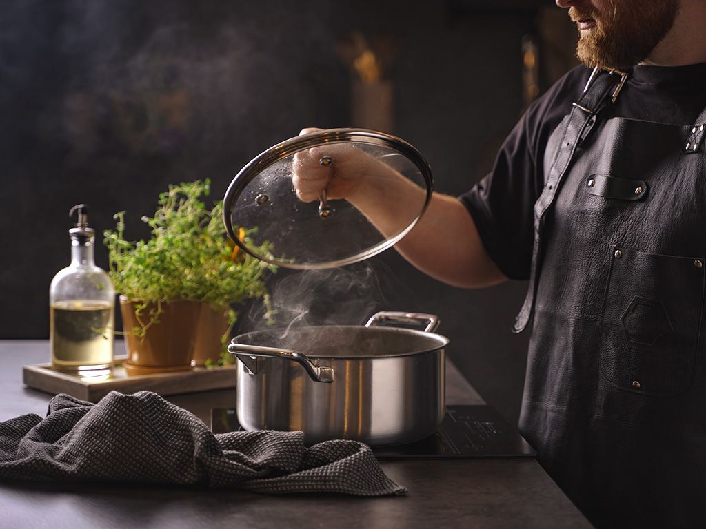 Casserole 24 cm Antiadhésive Naturelle, Marmite de Cuisine – USTENSILIA