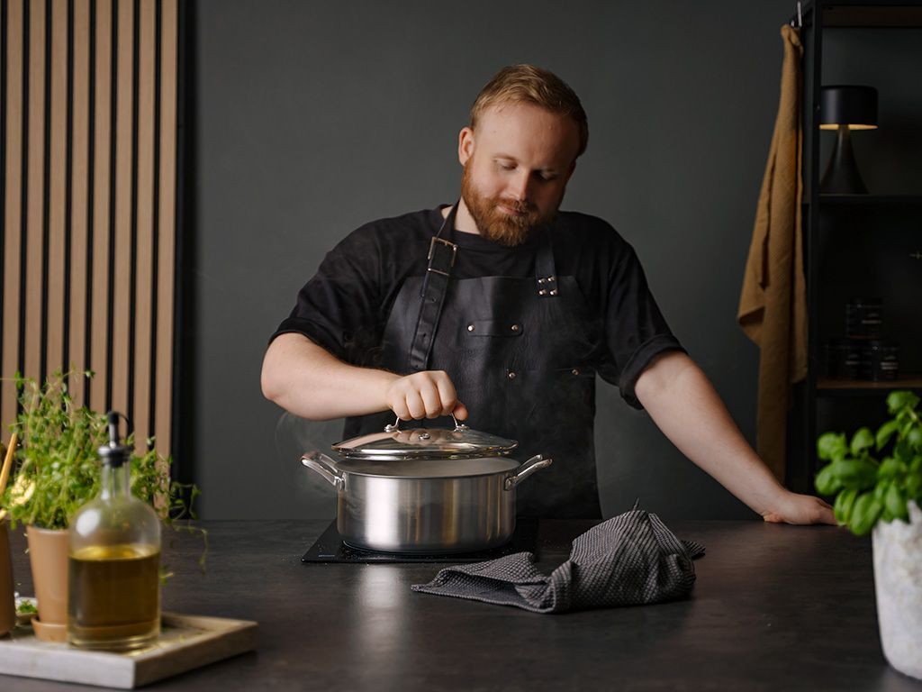 Casserole 24 cm Antiadhésive Naturelle, Marmite de Cuisine – USTENSILIA