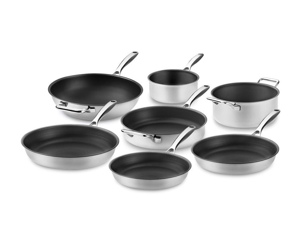 Batterie de Cuisine 7 Pièces Antiadhésive Naturelle, Set de Casseroles et Poêles – USTENSILIA